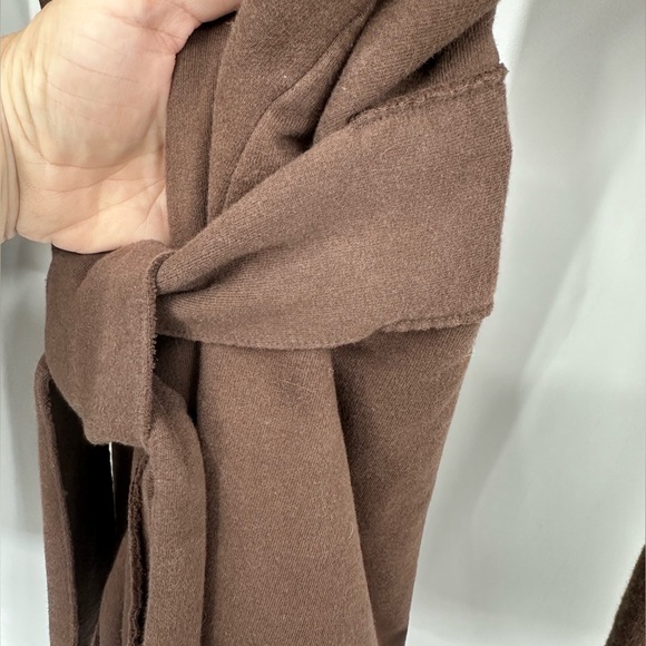 VTG Y2K Lucky Brand Long Cardigan Sweater Tie Hood Peace Sign Medium | AP581 - Picture 5 of 8